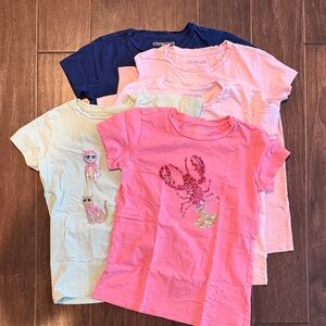 Crewcuts Kids Short Sleeve Tees - Navy, Pink, Cream